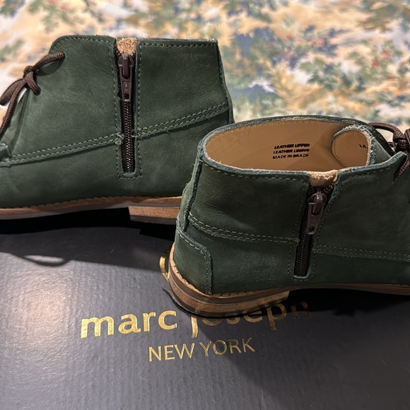 Marc Joseph Forest Green boys suede zip up boots - Picture 2 of 5